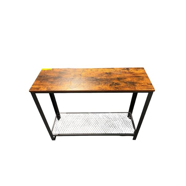 Set of 2 Wood Top console tables