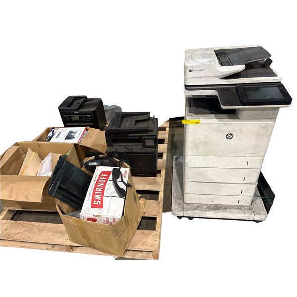 Group of Misc - 2x HP Printers, Canon Printer, Paperwork, Envelopes, Etc.