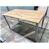 Image 2 : Metal Framed Desk (Approx. 60in W x 30in D x 30in H)