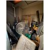 Image 1 : Room Lot of Misc - Fan, Snowshovel, Pin Boards, Etc.