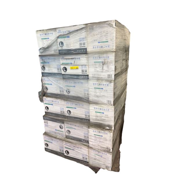 Pallet of Intco nitrile L size examination gloves