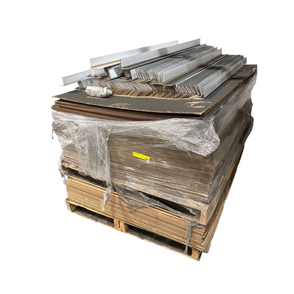 Pallet of shipping cardboard sheets