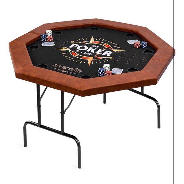 BNIB - Serenelife Poker Table - hosts 8 players (new in box)