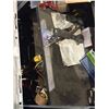 Image 4 : Group of assorted items - tools, shipping straps, cabinet etc.