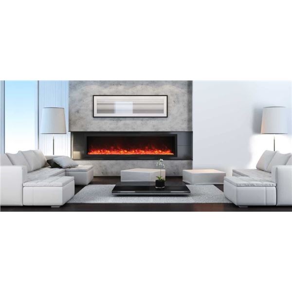 New Amantii BI-88-Deep-XT Indoor Outdoor Linear Fireplace - retail $4,699