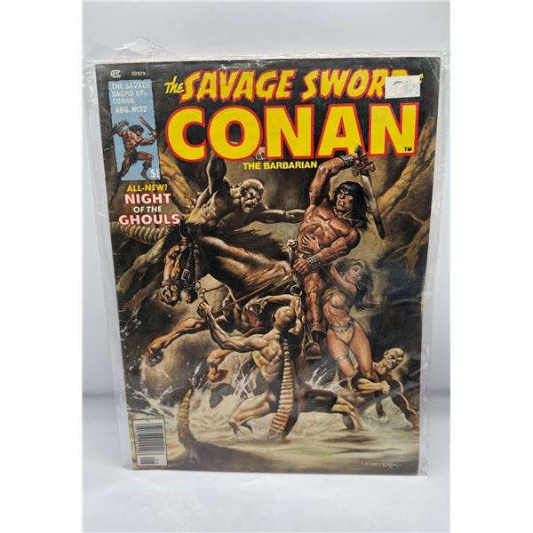 Savage Sword of Conan #32 (Marvel, 1978) Val Mayerik Cover Art