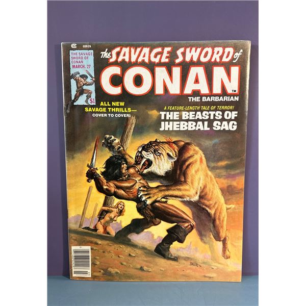 The Savage Sword of Conan #27 (Marvel, 1978) The Beasts of Jhebbal Sag