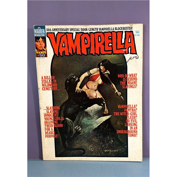 Vampirella Magazine #50 (Apr 1977, Warren) Sanjulian Cover Art Horror
