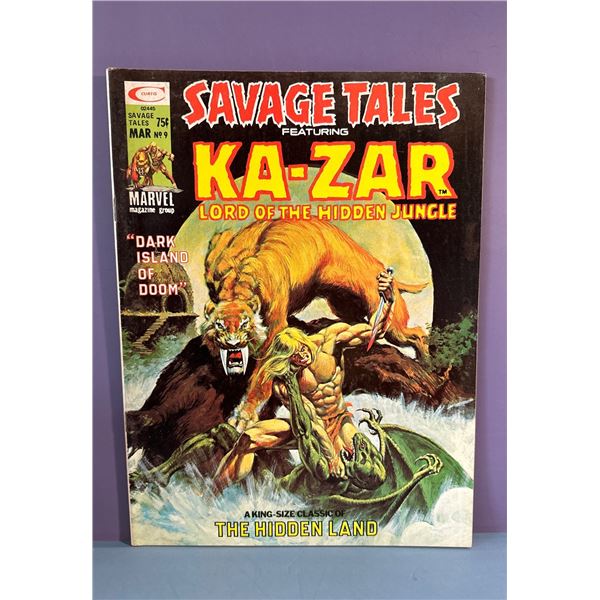 Savage Tales #9 (Marvel, 1975) Ka-Zar Lord of the Hidden Jungle Comic