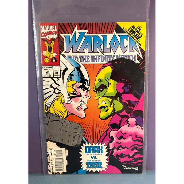 Warlock and the Infinity Watch #21 (Marvel, 1993) Drax vs. Thor