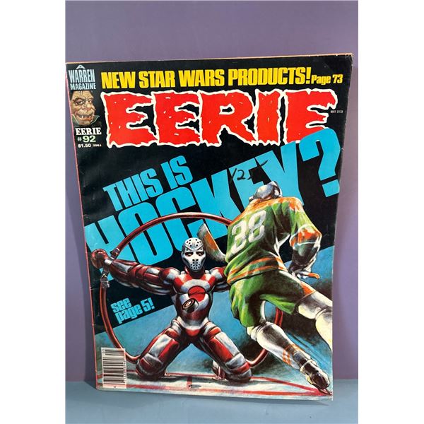 Eerie Magazine #92 (Warren, May 1978) - Sci-Fi Hockey Cover