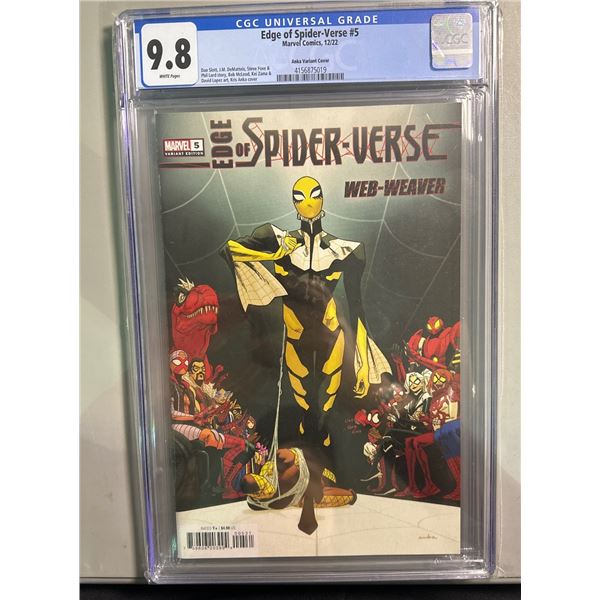 Edge of Spider-Verse #5 (Marvel, 2022) CGC 9.8 Anka Variant Web-Weaver