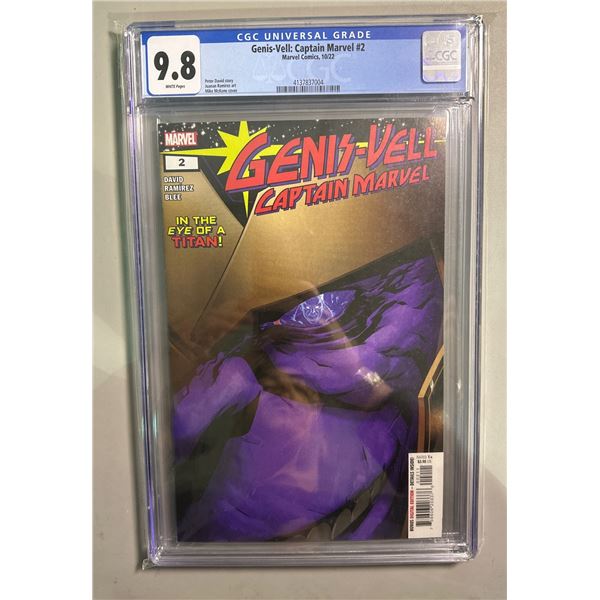 Genis-Vell: Captain Marvel #2 (Marvel, 2022) CGC 9.8 NM/M White Pages