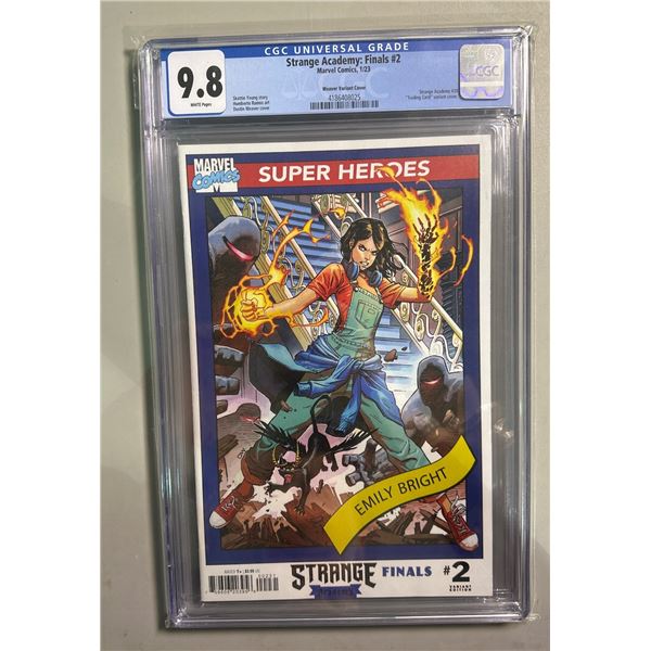 Strange Academy: Finals #2 CGC 9.8 Weaver Trading Card Variant Marvel 2023