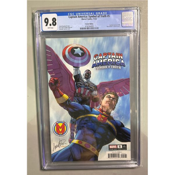 Captain America: Symbol of Truth #5 CGC 9.8 Miracleman Variant Marvel 2022