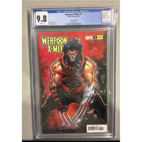 Weapon X-Men #1 Jodrey Meyers Variant Cover Marvel 2024 CGC 9.8