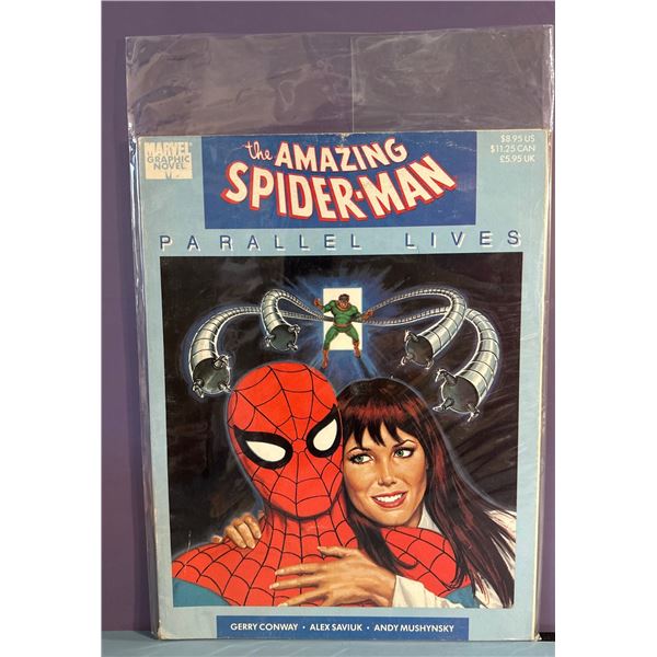 Marvel Graphic Novel The Amazing Spider-Man Parallel Lives (1989)