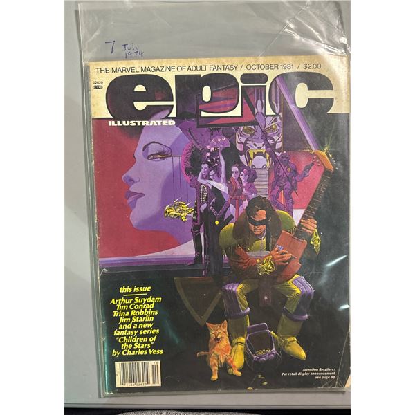 Epic Illustrated #8 Magazine of Adult Fantasy (Marvel, Oct 1981) Vess Starlin