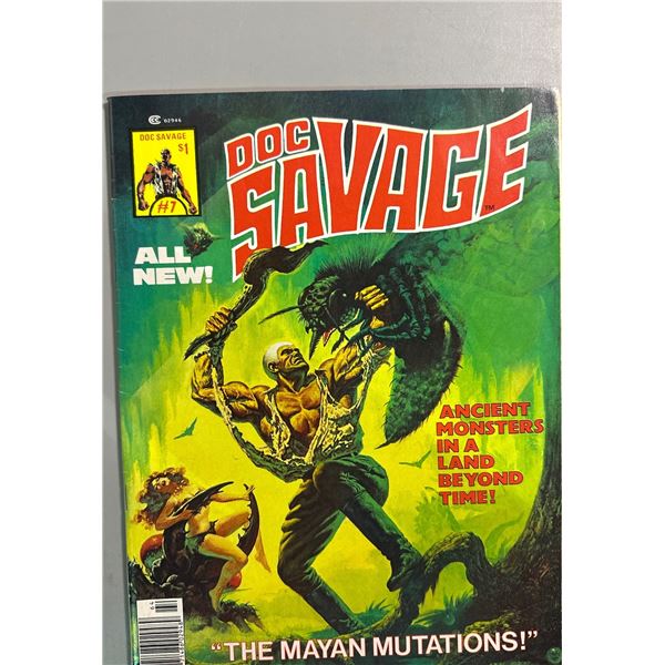 Doc Savage #7 (1977 Marvel Comics) The Mayan Mutations! Magazine