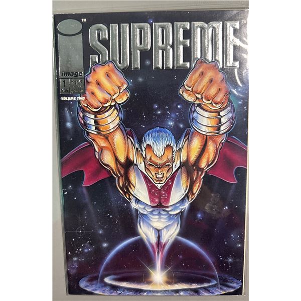 Supreme Vol. 2 #1 (Image Comics, 1992) Silver Foil Embossed Cover