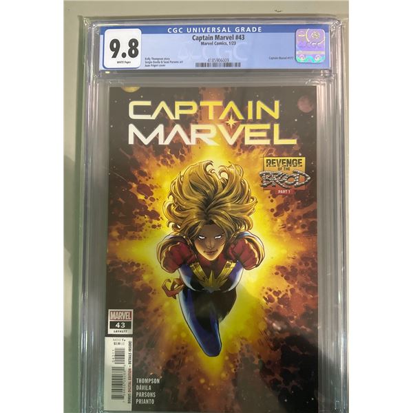 Captain Marvel #43 (2023) CGC 9.8 NM/M Marvel Revenge of The Brood Part 1