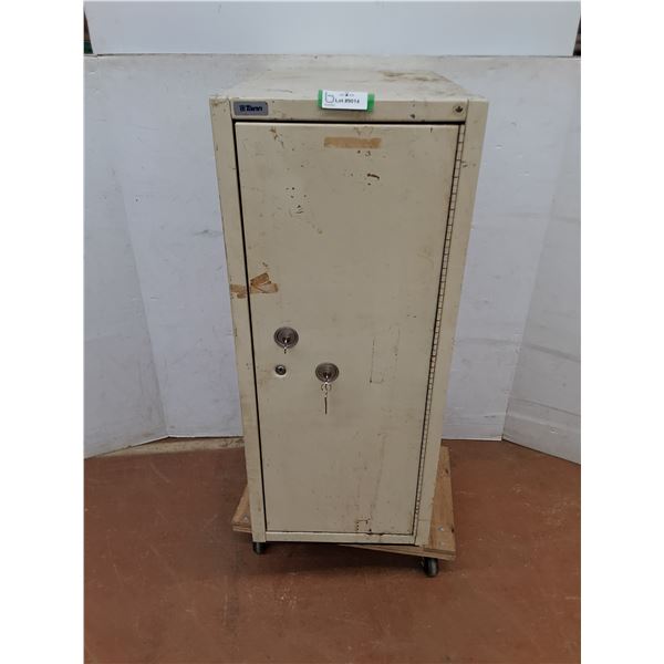 * Vintage Tann Metal Safe - 25x16x42" - Missing 1 Key - Cannot Ship, Dolly Not Included