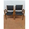 Image 1 : * (2) MCM Wooden Adult Size Stack Chairs - Some Damage - Pickup Only