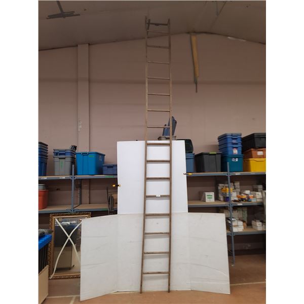 * Vintage Wooden 16' Ladder x 19" Wide - Cannot Ship