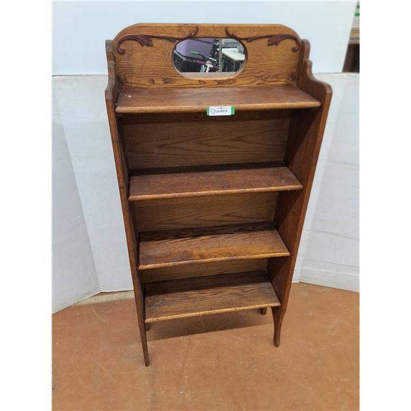 * Antique Oak "Arts & Crafts" Fold-Up Bookcase - 26x10x56" Open - Cannot Ship