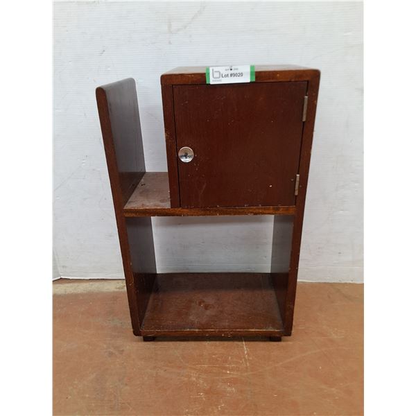 * Vintage "Art Deco" Wooden Bedside Table - 15x9x24" - Pickup Only