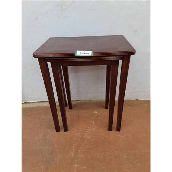 * Pair of Mahogany Nesting Tables - Largest = 18.5x13x22" - Pickup Only