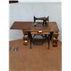 Image 1 : *Antique Singer Sewing Machine Table w/Contents - 36x17x30" Closed - Cannot Ship