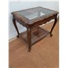 Image 2 : * 'French Country Design' Coffee Table w/Glass Tray Top - 27x20x22" - Cannot Ship