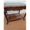 Image 4 : * 'French Country Design' Coffee Table w/Glass Tray Top - 27x20x22" - Cannot Ship
