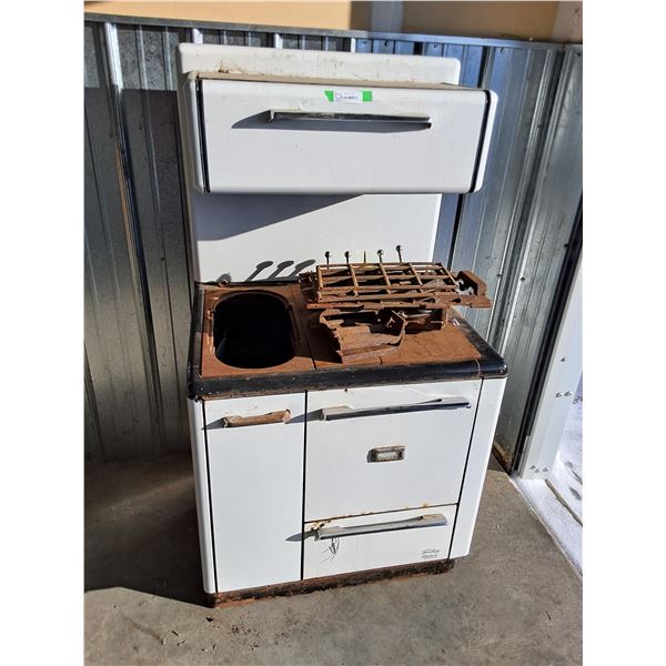 ~ Vintage Findlay Meteor Wood-Burning Stove - 24X31X58" - Pickup Only