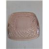 Image 2 : Federal Glass "Depression Glass" 9" Lattice Pattern Plate - 1 Nick