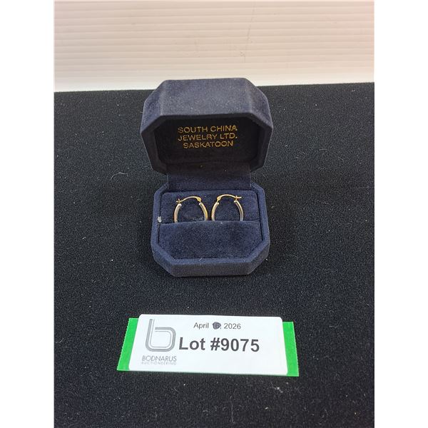 Gold Earrings-stamped 10K - Cannot Authenticate