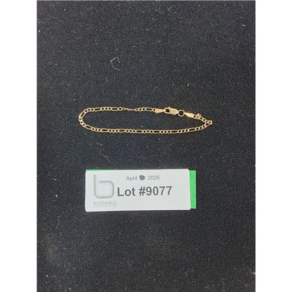 Gold Bracelet-stamped 10K, 7" long