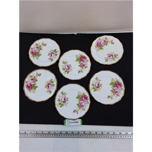 (6) Royal Albert American Beauty 6 3/8" Plates