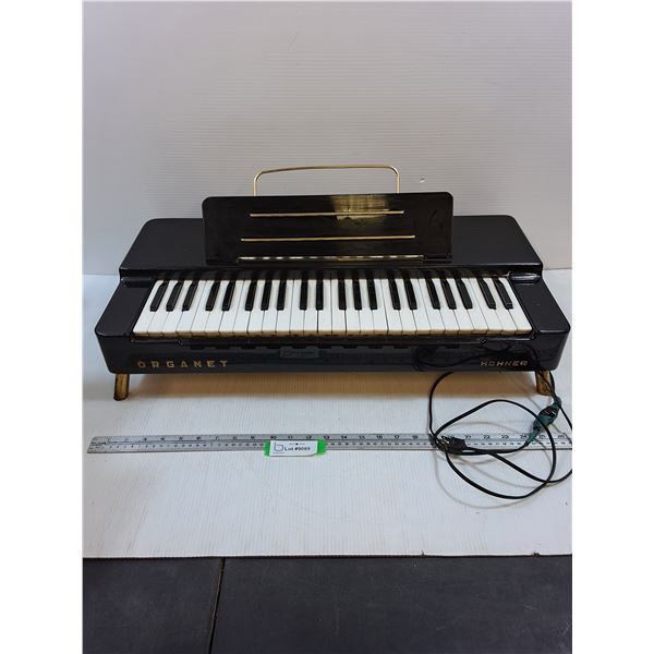 Hohner 9807 Organet from Germany-Powers On and Plays but Cord Needs Replacing-27"x13"-Cannot Ship