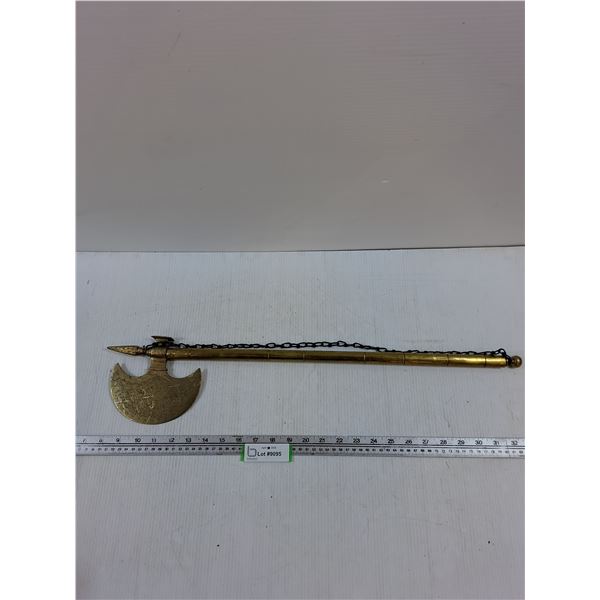 Decorative Brass Battle Axe