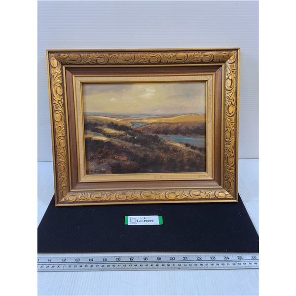 Hans Herold Painting-Sask River Near Langham- 13.5"x16.5" outer frame measurement
