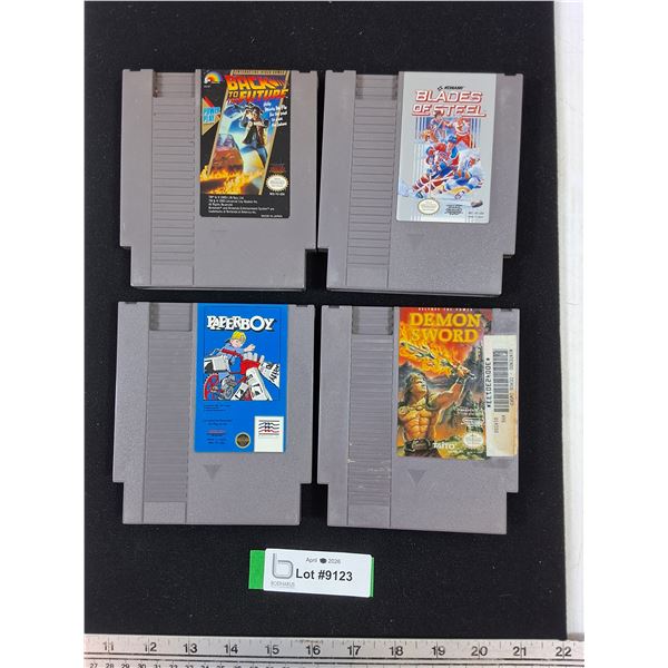 Demon Sword, Paperboy, Blades of Steel, Back to the Future Game Cartridges-Cannot Guarantee Authenti