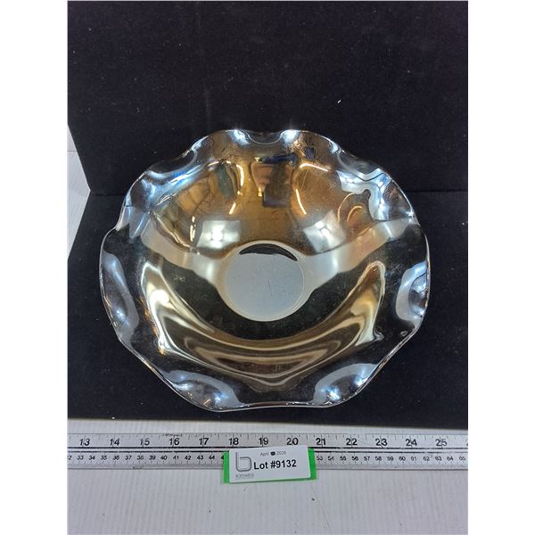 Vintage Marigold Carnival Glass Bowl-11.5" dia