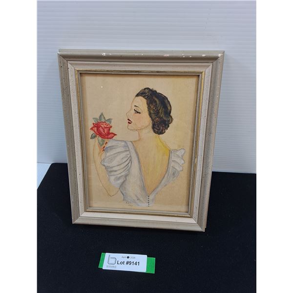 Watercolor Painting circa 1937-9x11" frame