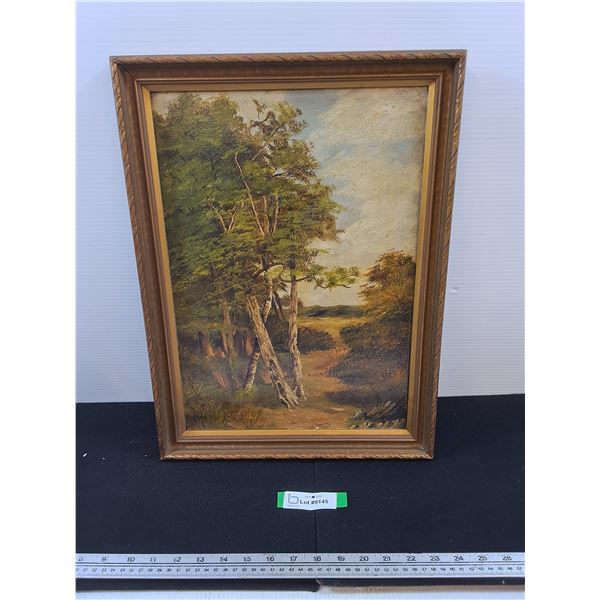 H. Lepine Painting in 19x15" Wood Frame