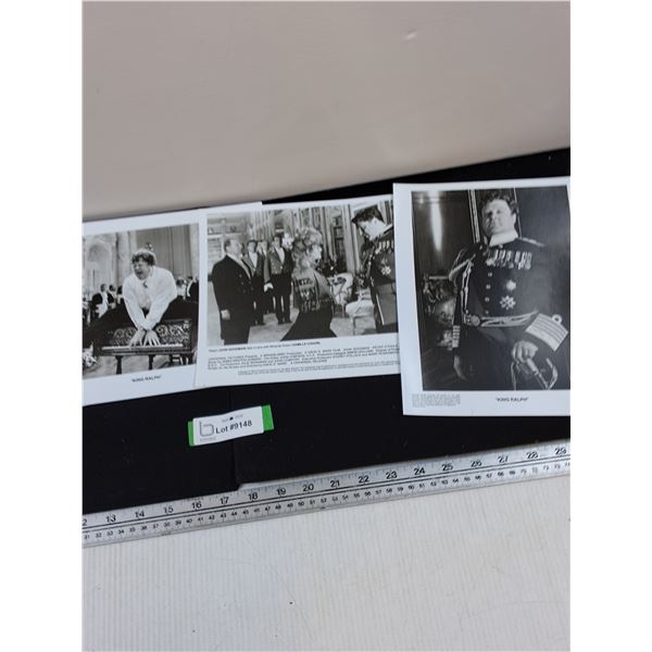 (4) 8x10 Glossy Photos from 'King Ralph' Movie