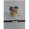 Image 1 : Vintage "Sylvester" Play-N-Save White Elephant Coin Bank - Tested, Missing Bottom Cap