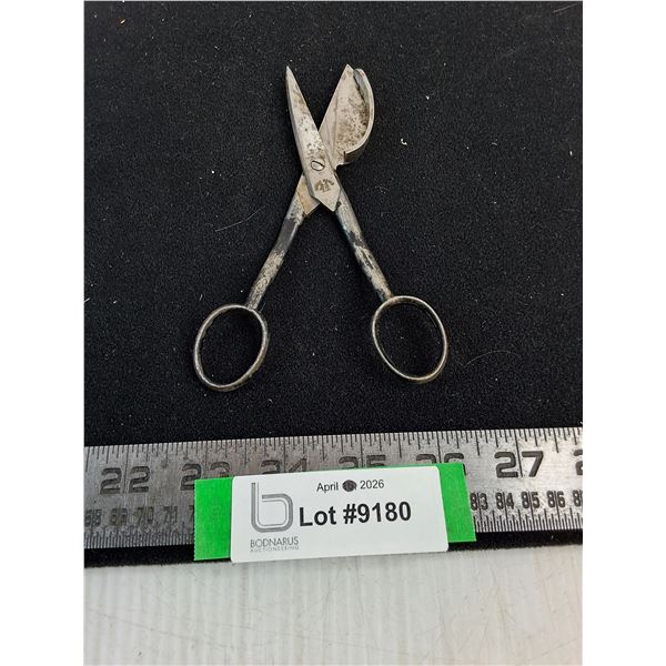 Antique "Crane Brand" Metal Candle Wick Trimmer