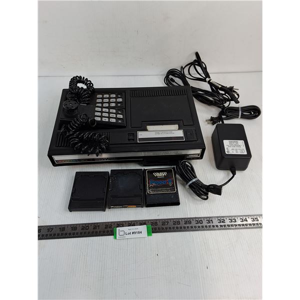 Coleco Vision Video Game System w/3 Cartridges - Not Working, As is